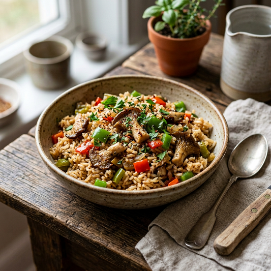 Stuffed Pepper Mushroom Rice '